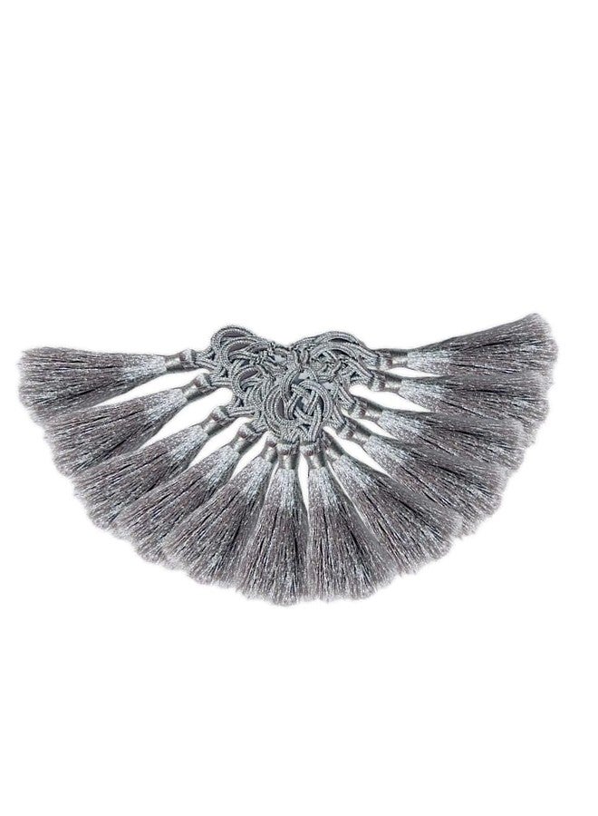 PATWA TRADERS Pack of 12 Tassels for Jewellery, Keychains, Sarees, Dresses, Home Decor, Accessories, Crafting (Silver) - Image 3